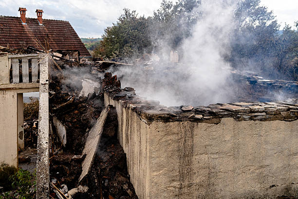 Professional Fire Damage Repair technician working in Aurora, TX